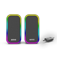 Marvo Scorpion SG-285 Havoc 20 USB Powered Stereo RGB 6W Gaming Speakers (Black) - Image 5
