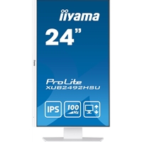 iiyama 24 Inch IPS Monitor XUB2492HSU-W6, Height Adjustable, Full HD, 100Hz, 0.4ms, FreeSync, HDMI, Display Port, USB Hub, White - Image 4