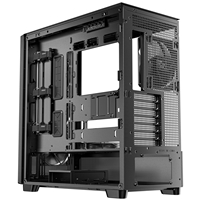 Antec Flux SE Full Tower PC Case with Solid Side Panel, Black/Wood, 5x Pre-Installed Fans, USB Type-C, E-ATX/ATX/mATX/mITX Compatibility - Image 6