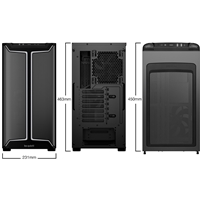 be quiet! Pure Base 501 DX Airflow Window Black ATX Mid Tower ARGB Case with USB-A, USB-C, 3 x Pure Wings 3 140mm Black PWM Fans - Image 4