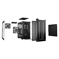 be quiet! Pure Base 501 DX Airflow Window Black ATX Mid Tower ARGB Case with USB-A, USB-C, 3 x Pure Wings 3 140mm Black PWM Fans - Image 6