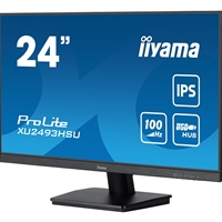 iiyama ProLite XU2493HSU-B7 IPS Monitor - 24 Inch, 1920x1080 Full HD (1080p) @ 100 Hz, 250 cd/m, 1ms, USB-Hub, HDMI, DisplayPort, speakers, VESA, Matte Black - Image 4
