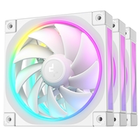 DeepCool FL12 120mm PWM 3 Pack White Fan - High Performance, Low Noise, Fluid Dynamic Bearing, 36 ARGB LEDs, 500-2150 RPM, 55 CFM Airflow, 4-Pin PWM Control - Image 4