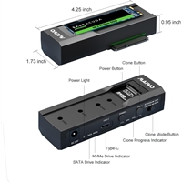 Maiwo USB Type-C, Dual Bay HDD/NVMe M2 SSD 10Gbps Clone Converter For 2.5" and 3.5" SATA - Image 4