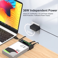 Maiwo USB Type-C, Dual Bay HDD/NVMe M2 SSD 10Gbps Clone Converter For 2.5" and 3.5" SATA - Image 7
