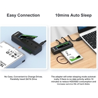 Maiwo USB Type-C, Dual Bay HDD/NVMe M2 SSD 10Gbps Clone Converter For 2.5" and 3.5" SATA - Image 8