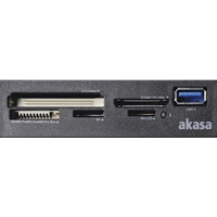 Akasa USB 3.0 Multi Card Reader, Supports CF/MS/SD/MicroSD UHS-II Cards, 3.5", Internal USB 3.0 Connector, Black, for PC - Image 7