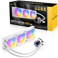 Antec Vortex Lum 360 ARGB White CPU Liquid Cooler - Intel & AMD Compatible, 3 x 120mm ARGB Fans, Suspended Spiral Pump Head, Enhanced Cooling Performance - Image 4