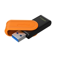 Kingston DataTraveler Exodia S DTXS/256GB USB Flash Drive, 256GB, USB 3.2, Black/Orange, Swivel Cap Design - Image 4