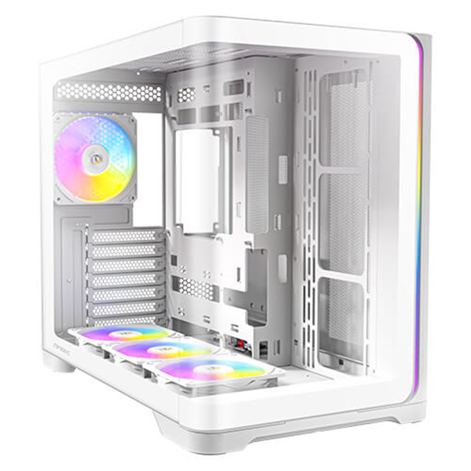 ANTEC Constellation C5 Curve White ARGB Case, Curved Glass Panels, Dual Chamber, Support back-connect motherboards, 4 x ARGB PWM fans with built-in fan controller, ATX, Micro-ATX, ITX - Image 3