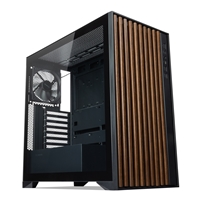 TecWare Timber ATX PC Case, High Airflow Mid Tower with Wood Front Panel, 4 Pre-Installed 120mm Fans, Tool-Free Dual Glass Panels, USB-C, Supports 360mm Radiators, ATX/mATX/ITX - Black - Image 4