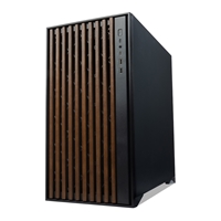 TecWare Timber ATX PC Case, High Airflow Mid Tower with Wood Front Panel, 4 Pre-Installed 120mm Fans, Tool-Free Dual Glass Panels, USB-C, Supports 360mm Radiators, ATX/mATX/ITX - Black - Image 6