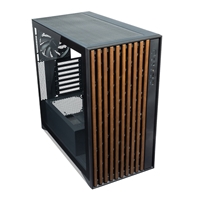 TecWare Timber ATX PC Case, High Airflow Mid Tower with Wood Front Panel, 4 Pre-Installed 120mm Fans, Tool-Free Dual Glass Panels, USB-C, Supports 360mm Radiators, ATX/mATX/ITX - Black - Image 7