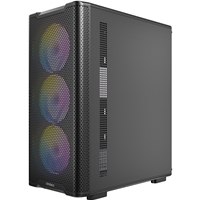 Antec VX310 ARGB Mid-Tower Gaming PC Case - Pre-Installed 4 x 120mm ARGB Fans, Tempered Glass Side Panel, High-Airflow Mesh Front - ATX/Micro-ATX/ITX - Image 6