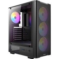 Antec VX310 ARGB Mid-Tower Gaming PC Case - Pre-Installed 4 x 120mm ARGB Fans, Tempered Glass Side Panel, High-Airflow Mesh Front - ATX/Micro-ATX/ITX - Image 8