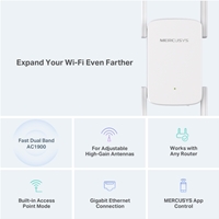 Mercusys ME50G AC1900 Wi-Fi Range Extender (UK Plug) - Image 5