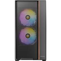 Antec FLUX Rear Mid Tower PC Case - Tempered Glass, Steel/Plastic/Wood, 5 PWM Fans, USB-C, ATX/Mirco-ATX/ITX Compatibility - Image 4
