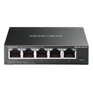 Mercusys (MS105GS-M2) 5-Port 2.5G Multi-Gigabit Desktop Switch, 5x 2.5G Ports, Fanless, Metal Casing
