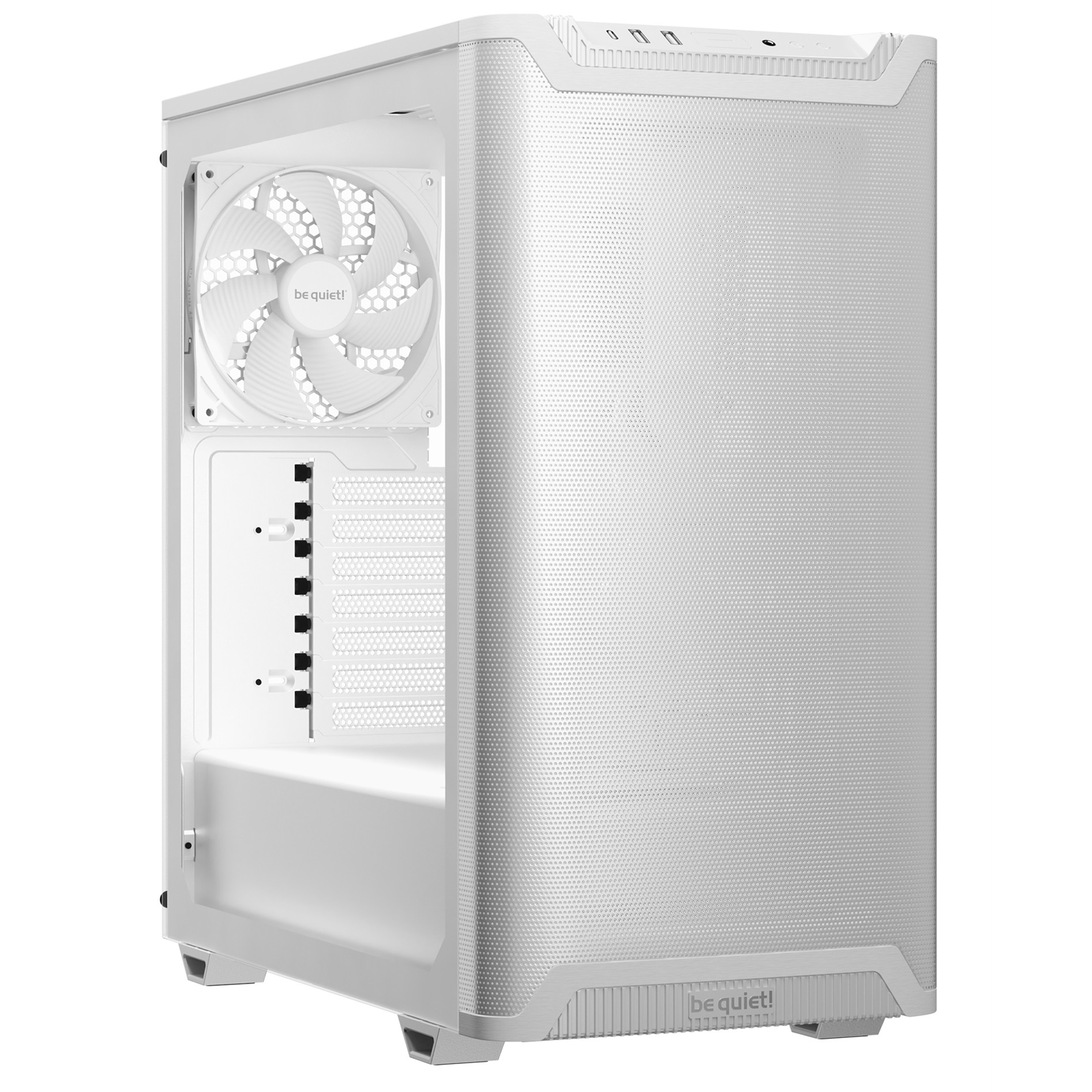 be quiet! Pure Base 501 Airflow Window White ATX Mid Tower Case with USB-A, USB-C, 2 x Pure Wings 2 140mm Black PWM Fans, Sleek Front Panel and Airflow Cover - Image 3