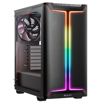 be quiet! Pure Base 501 DX Airflow Window Black ATX Mid Tower ARGB Case with USB-A, USB-C, 3 x Pure Wings 3 140mm Black PWM Fans - Image 2
