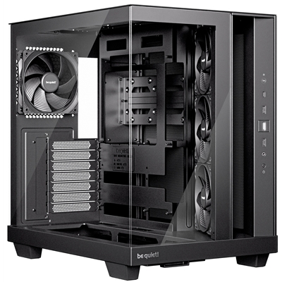 be quiet! Light Base 500 BGW83 Mid-Tower Case, Tempered Glass, 4x 120mm PWM Fans, High-Airflow ATX Case, USB-C, 360mm Radiator Support, Vertical GPU Mount, Black - Image 2