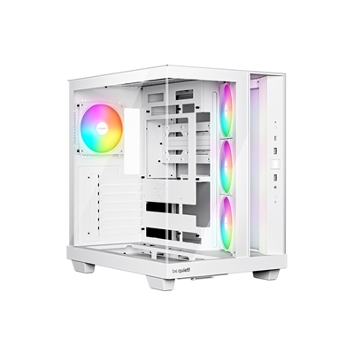 be quiet! Light Base 500 LX BGW86 White Mid-Tower Case, Tempered Glass, 4x ARGB Light Wings LX Fans, High Airflow ATX Case, USB-C 10 Gbps, 400 mm GPU Support, Vertical GPU Mount - Image 2