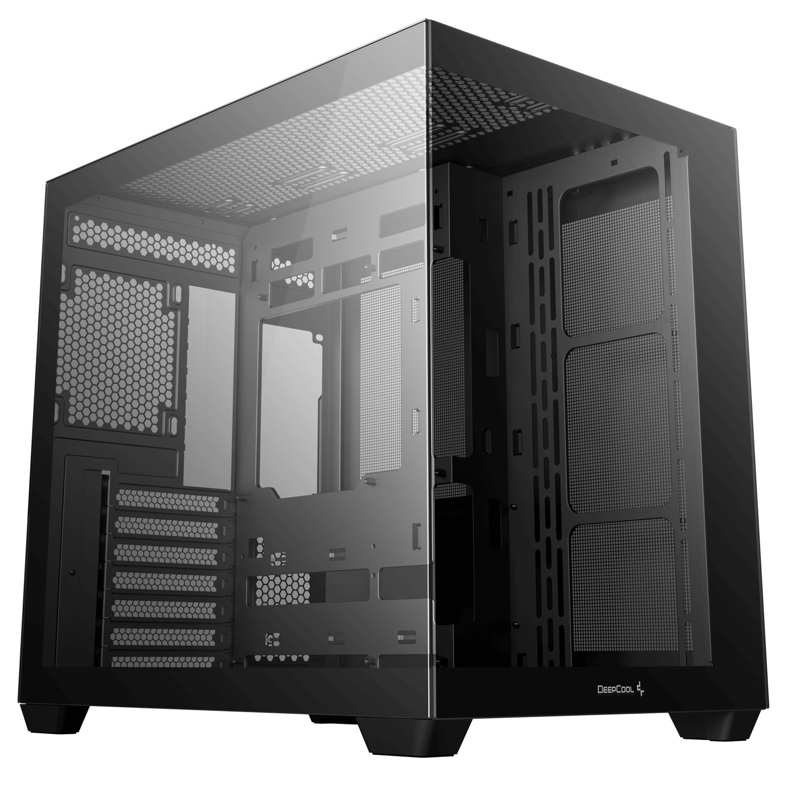 DeepCool CG530 Dual-Chamber Mid Tower Case, Tempered Glass Panels, Advanced Cooling Support, Exceptional Cable Management, Black - Image 3