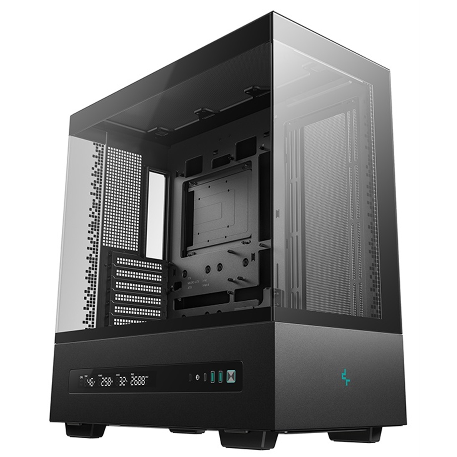 DeepCool CH690 Digital ATX Mid-Tower Case, High-Airflow PC Case with Semi-Glass Panel, USB-C Port, Support for 420mm Radiator, 450mm GPU, ATX PSU, Black - Image 3