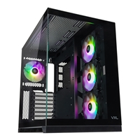 Tecware VXL EVO ARGB ATX Mid-Tower PC Case - Black, Dual-Chamber Design, 4 x 120mm ARGB Fans Pre-Installed, Infinity Glass Panels, ATX/mATX/ITX Support, High Airflow Gaming Chassis