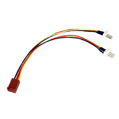 3-Pin Fan (F) to 2 x 3-Pin Fan (M + M) 0.15m OEM Internal Splitter Cable - Image 2