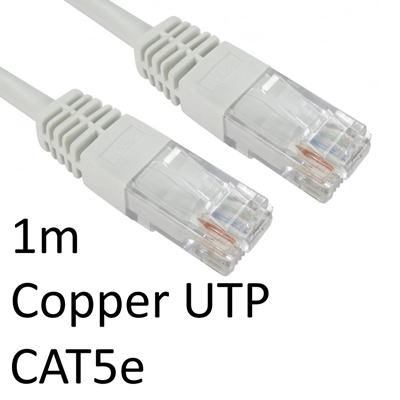 RJ45 (M) to RJ45 (M) CAT5e 1m White OEM Moulded Boot Copper UTP Network Cable - Image 2