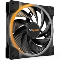 be quiet! Light Wings PWM High Speed Addressable RGB Fan, 140mm, 2200RPM, 4-Pin PWM Fan & 3-Pin ARGB Connectors, Black Frame, Black Blades, ARGB Lighting on Front & Rear