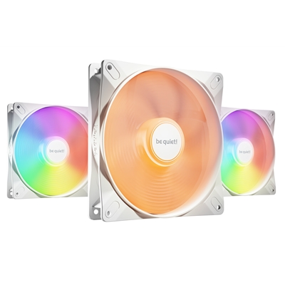 be quiet! Light Wings LX 140mm PWM High-Speed Fan, ARGB Lighting, Triple Pack, Ultra-Quiet Operation, High Airflow, Daisy-Chaining Support, White - Image 2