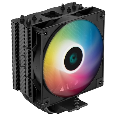 DeepCool AG400 Black ARGB V2 CPU Air Cooler, 120mm PWM Fan, 4 Direct Touch Heat Pipes, Addressable RGB, LGA1851/1700/1200, AM5/AM4 Compatible, High-Performance Single Tower Cooler - Image 2