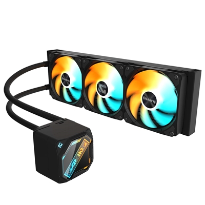 GIGABYTE GP-GIGABYTE Gaming 360 All-in-One Liquid CPU Cooler with 360mm Radiator, ARGB Lighting, Teflon Tubing and Magnetic Rotating Cover - Image 2