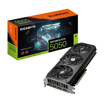 Gigabyte NVIDIA GeForce RTX 5050 GAMING OC 8GB, GDDR6 Graphics Card, 2560 Cuda Core, 2532MHz Core Clock, Triple Fan, 2x DisplayPorts / 2x HDMI Ports - Image 2
