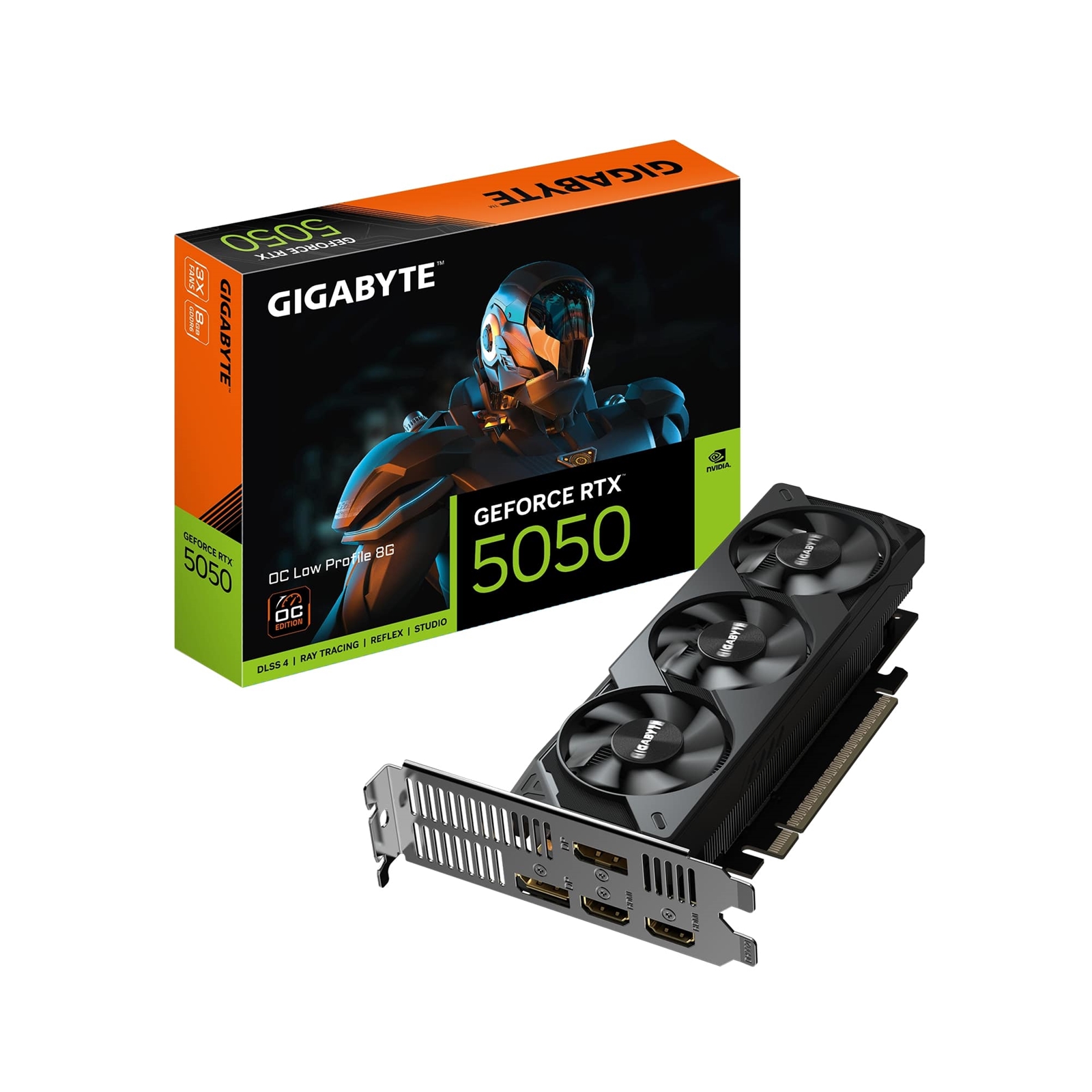 Gigabyte NVIDIA GeForce RTX 5050 OC Low Profile 8G, GDDR6 Graphics Card, 2560 Cuda Core, 2587MHz Core Clock, Triple Fan, 2x DisplayPorts / 2x HDMI Ports - Image 3