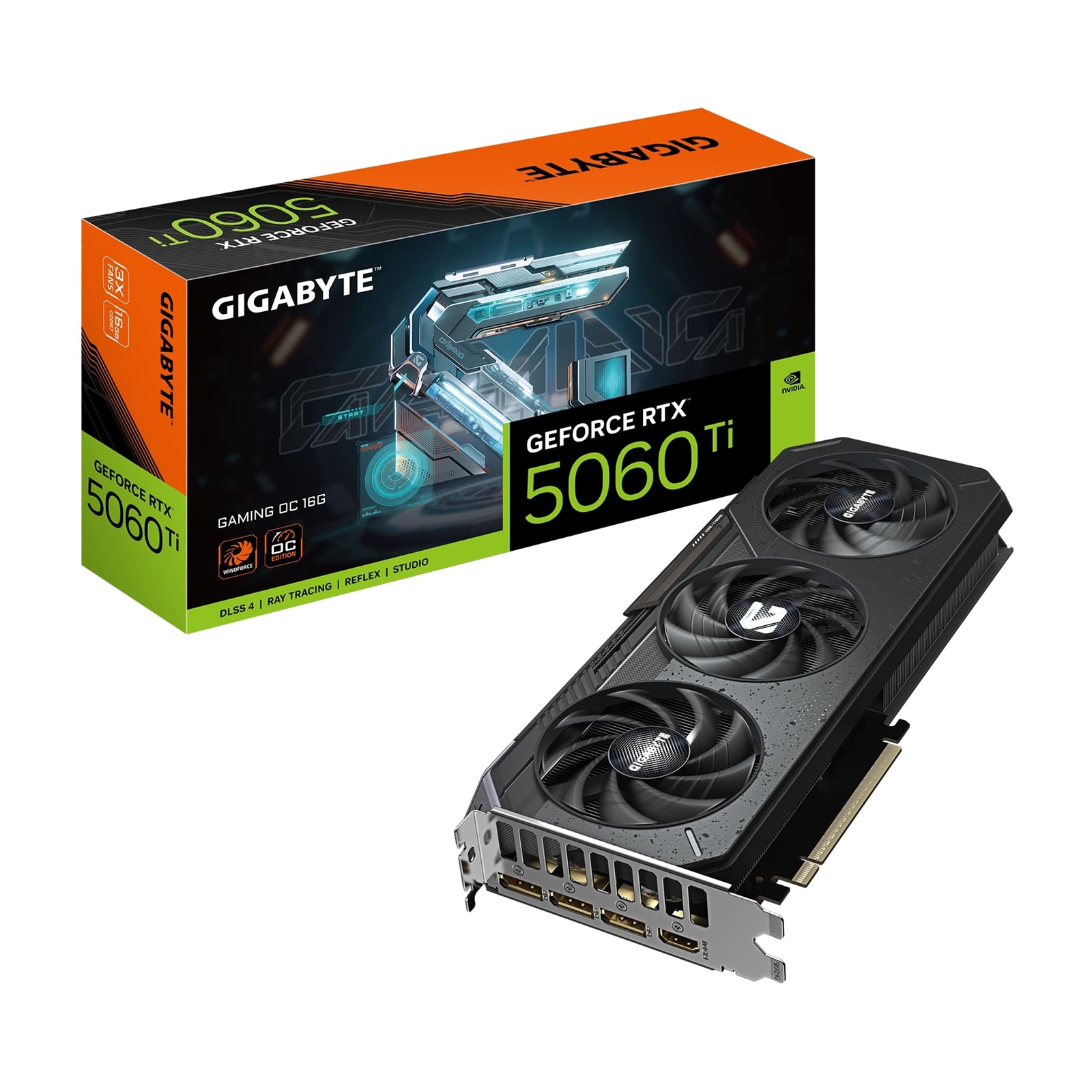 Gigabyte NVIDIA GeForce RTX 5060 Ti Gaming OC 16GB GDDR7 Graphics Card, 4608 CUDA Cores, 2647 MHz Core Clock, Triple Fan, RGB, 3x DisplayPorts / 1x HDMI Ports - Image 3