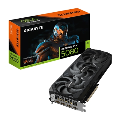 Gigabyte NVIDIA GeForce RTX 5080 WINDFORCE OC SFF 16GB GDDR7 Graphics Card, 10752 CUDA Cores, 2670 MHz Core Clock, Triple Fan, 3x DisplayPorts / 1x HDMI Port - Image 2
