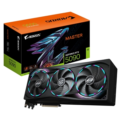 Gigabyte NVIDIA GeForce RTX 5090 AORUS MASTER 32G Graphics Card, 32GB GDDR7, 21760 CUDA Cores, 2655 MHz Core Clock, Triple Fan, RGB, 3x DisplayPorts / 1x HDMI Port - Image 2