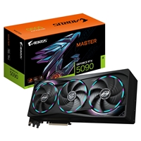 Gigabyte NVIDIA GeForce RTX 5090 AORUS MASTER 32G Graphics Card, 32GB GDDR7, 21760 CUDA Cores, 2655 MHz Core Clock, Triple Fan, RGB, 3x DisplayPorts / 1x HDMI Port