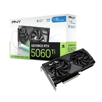 PNY NVIDIA GeForce RTX 5060 Ti 16GB DUAL OC 16GB, GDDR7 Graphics Card, 4608, Cuda Cores, 2407MHZ Core Clock, Dual Fan, 3 x DisplayPort / 1x HDMI Port