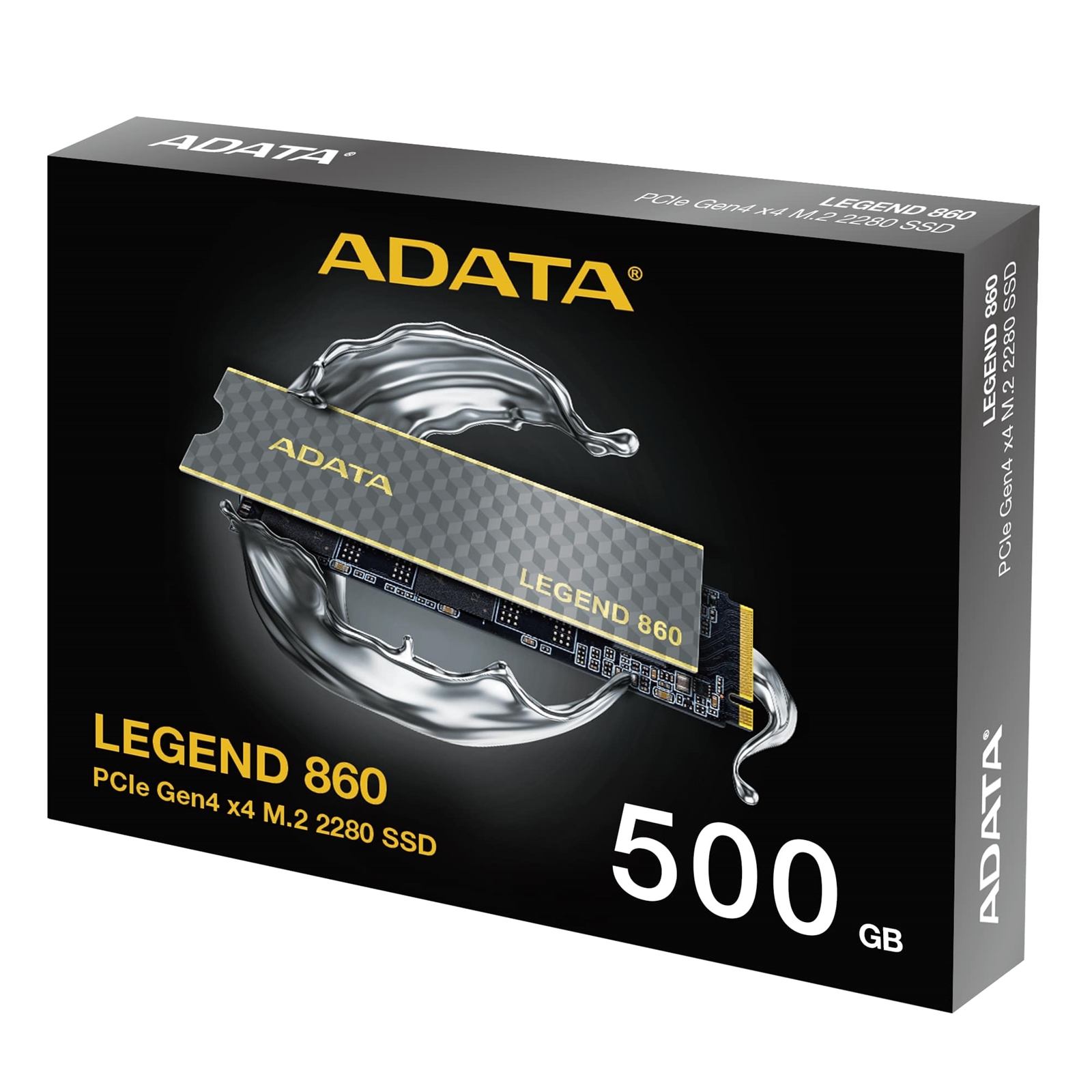 Adata Legend 860 (SLEG-860-500GCS) 500GB NVMe SSD, PCIe Gen4, M.2 Interface, 2280, Read 5000 MB/s, Write 3000 MB/s, Heatsink 5 Year Warranty - Image 3
