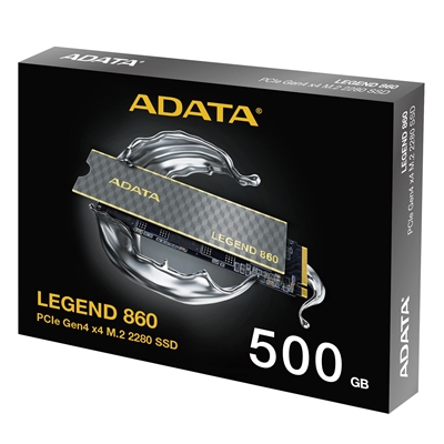 Adata Legend 860 (SLEG-860-500GCS) 500GB NVMe SSD, PCIe Gen4, M.2 Interface, 2280, Read 5000 MB/s, Write 3000 MB/s, Heatsink 5 Year Warranty - Image 2