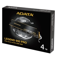 Adata Legend (SLEG-900P-4TCS) 900 PRO PCIe Gen4 x4 M.2 2280 Solid State Drive, R/W speed up to 7,400/6,500 MB/s, 5-year limited warranty