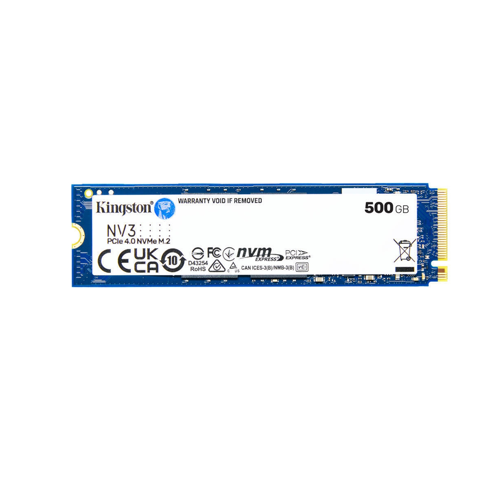 Kingston NV3 (SNV3S/500G) 500GB NVMe SSD, M.2 Interface, PCIe Gen4, 2280, Read 6000 MB/s, Write 2200 MB/s, 3 Year Warranty - Image 3