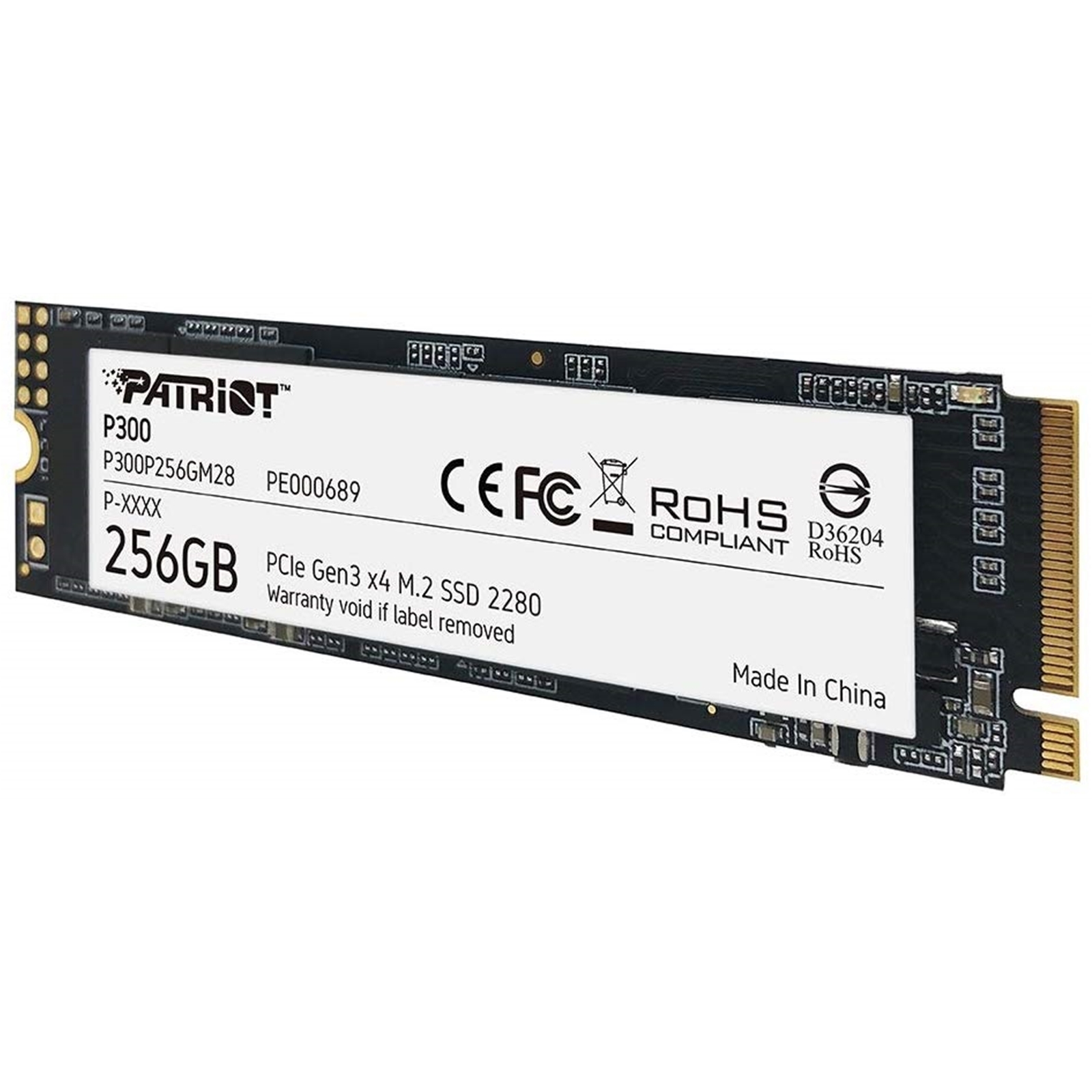 Patriot P300 (P300P256GM28) 256GB NVMe SSD, M.2 Interface, PCIe Gen3, 2280, Read 1700MB/s, Write 1100MB/s, 3 Year Warranty - Image 3