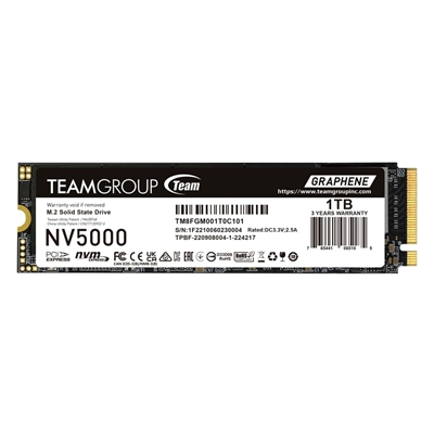Team NV5000 (TM8FGM001T0C101) 1TB M.2 Interface, PCIe Gen4x4 with NVMe, 2280, Read 5000MB/s, Write 3000MB/s, 3 Year Warranty - Image 2