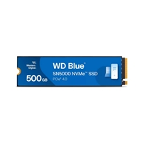 WD Blue SN5000 (WDS500G4B0E-00CNZ0) 500GB NVMe SSD, M.2 Interface, PCIe Gen4, 2280, Read 5000MB/s, Write 4000MB/s, 5 Year Warranty