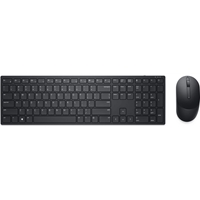 Dell KM5221W Pro Wireless Keyboard and Mouse Set for Windows, 2.4GHz Wireless, QWERTY UK English Layout, Black